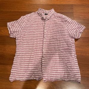 Vince XXL linen cotton button down short sleeve shirt